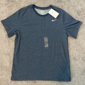 Blue Nike dry-fit workout shirt size large